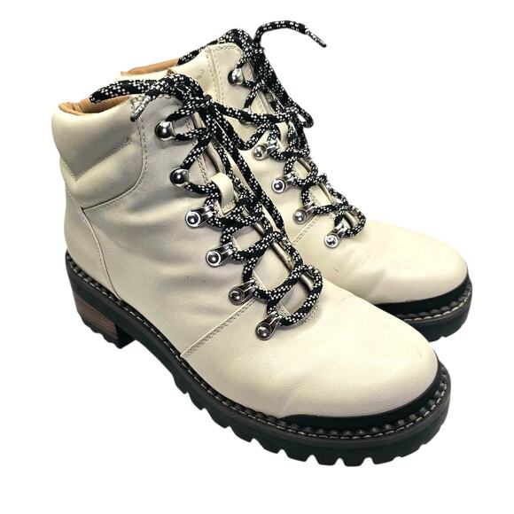 Universal Thread Target White Cream Combat Lug Lace Up Boot - Picture 2 of 11